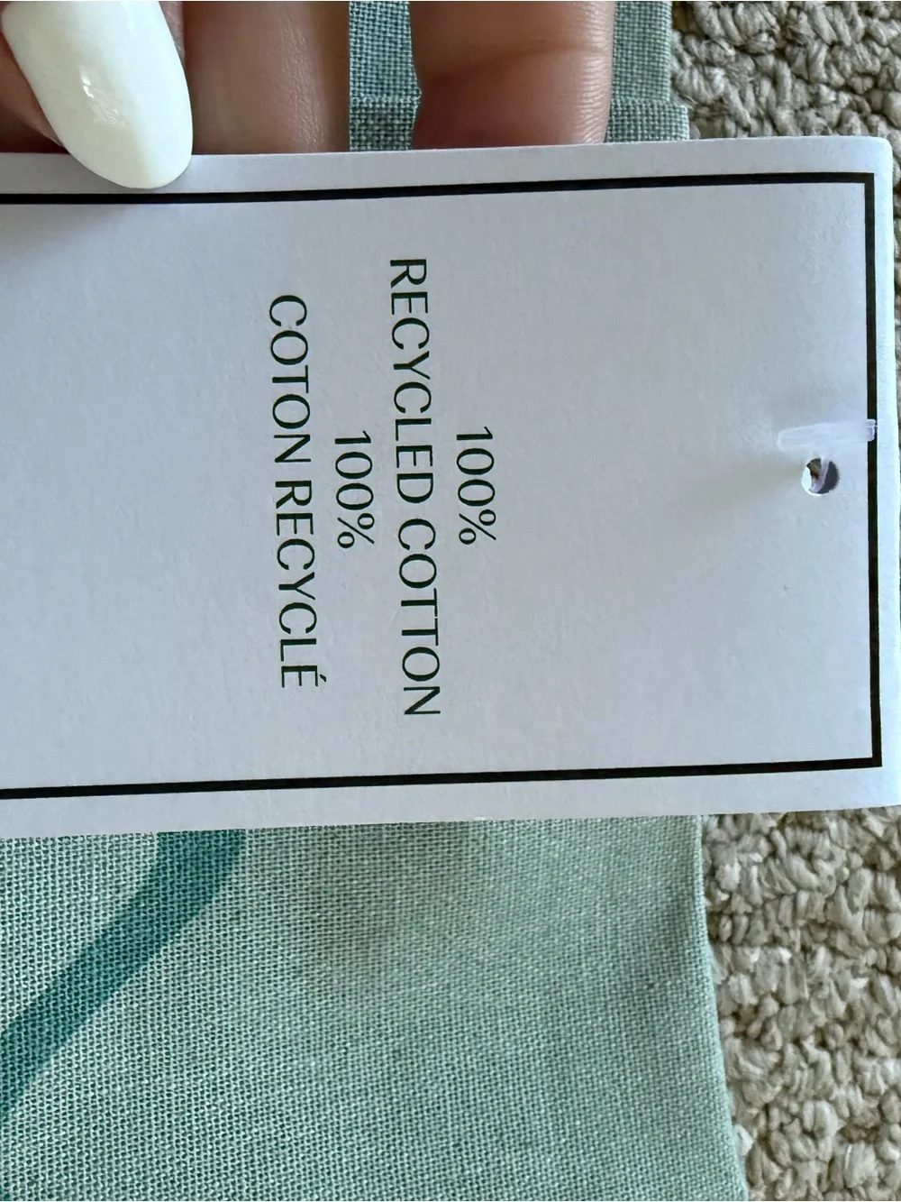 H&M Sage Green 'La Dolce Vita' Decorative Pillow Cover